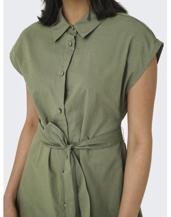 VESTIDO CAMISERO 15348203 ONLLOU LIFE S/S SHIRT DRESS NOOS PTM