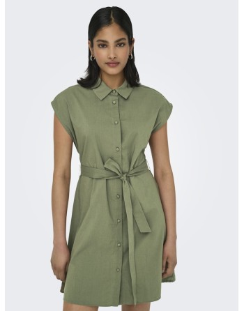 VESTIDO CAMISERO 15348203 ONLLOU LIFE S/S SHIRT DRESS NOOS PTM
