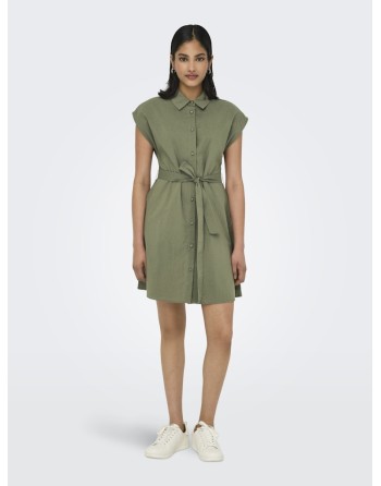 VESTIDO CAMISERO 15348203 ONLLOU LIFE S/S SHIRT DRESS NOOS PTM