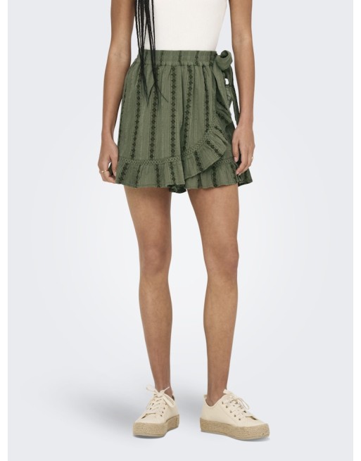 FALDA PANTALON C/FLORES BORDADAS 15354451 ONLLIANA FRILL SKORT PTM SP