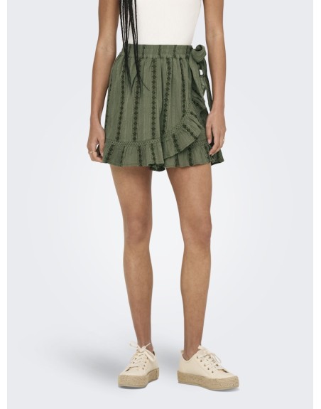 FALDA PANTALON C/FLORES BORDADAS 15354451 ONLLIANA FRILL SKORT PTM SP