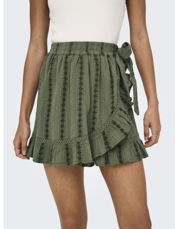 FALDA PANTALON C/FLORES BORDADAS 15354451 ONLLIANA FRILL SKORT PTM SP