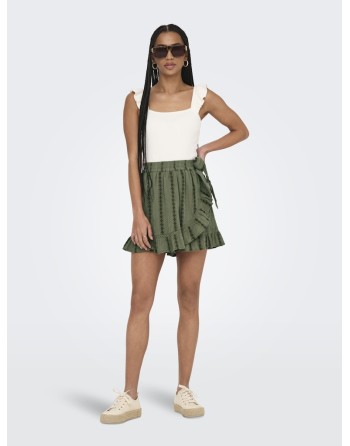 FALDA PANTALON C/FLORES BORDADAS 15354451 ONLLIANA FRILL SKORT PTM SP