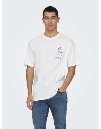 CAMISETA M/C MICKY 22034750 ONSMICKEY MOUSE RLX SS LIC TEE
