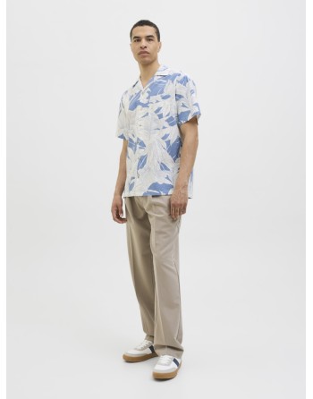 CAMISA M/C HILO ESTAMPADO HOJAS 12278489 JPRBLUBAHAMAS PRINT RESORT S/S SHIRT LN
