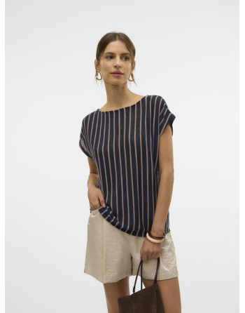 CAMISETA M/C PUNTO RAYAS 10327107 VMLANA SS BOAT NECK TOP JRS GA