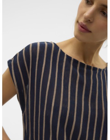 CAMISETA M/C PUNTO RAYAS 10327107 VMLANA SS BOAT NECK TOP JRS GA