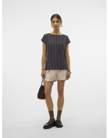 CAMISETA M/C PUNTO RAYAS 10327107 VMLANA SS BOAT NECK TOP JRS GA