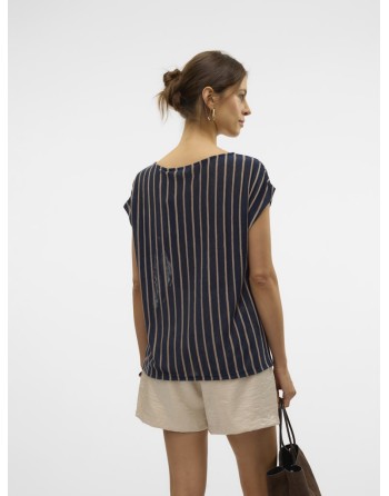 CAMISETA M/C PUNTO RAYAS 10327107 VMLANA SS BOAT NECK TOP JRS GA