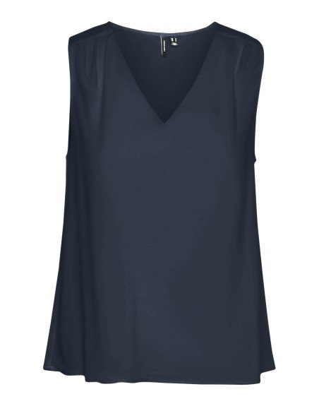 BLUSA SIN MANGAS CUELLO PICO 10301759 VMEASY JOY S/L V-NECK TOP WVN GA