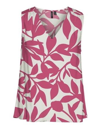 BLUSA SIN MANGAS CUELLO PICO 10301759 VMEASY JOY S/L V-NECK TOP WVN GA