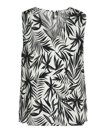 BLUSA SIN MANGAS CUELLO PICO 10301759 VMEASY JOY S/L V-NECK TOP WVN GA