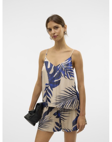 TOP RASO TIRANTE FINO HOJAS 10327428 VMVINA SINGLET TOP WVN GA