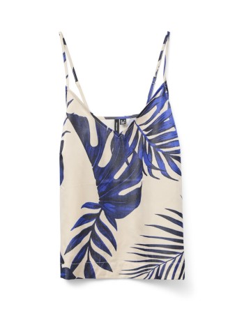 TOP RASO TIRANTE FINO HOJAS 10327428 VMVINA SINGLET TOP WVN GA