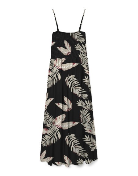 VESTIDO MIDI NIDO DE ABEJA ESTAMPADO FLORES 10328766 VMEASY JOY CALF BANDO DRESS WVN GA