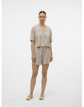 BLUSA ANCHITA BOTONES DELANTEROS 10279696 VMMYMILO 2/4 V-NECK SHIRT WVN NOOS