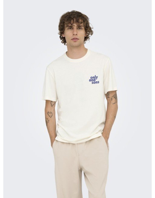 CAMISETA M/C LOGO ONLY AND SONS 22034567 ONSMAXIM REG SS TEE