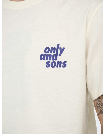 CAMISETA M/C LOGO ONLY AND SONS 22034567 ONSMAXIM REG SS TEE