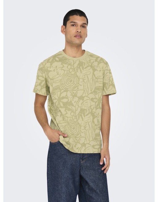 CAMISETA M/C ESTAMPADA 22034323 ONSPERRY FLOWER LIFE AOP REG SS TEE