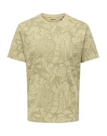 CAMISETA M/C ESTAMPADA 22034323 ONSPERRY FLOWER LIFE AOP REG SS TEE