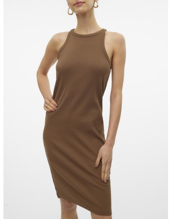 VESTIDO CEÑIDO SIN MANGAS ALGODÓN 10306898 VMCHLOE SL ABK DRESS GA JRS NOOS