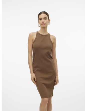 VESTIDO CEÑIDO SIN MANGAS ALGODÓN 10306898 VMCHLOE SL ABK DRESS GA JRS NOOS