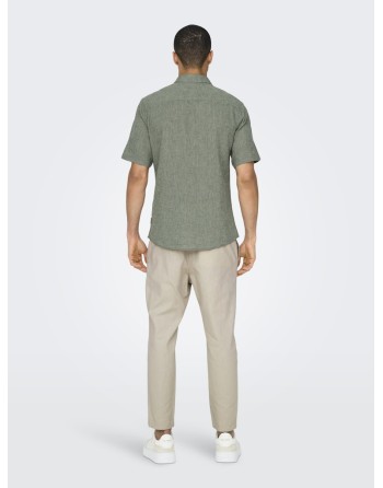 CAMISA LINO M/C 22009885 ONSCAIDEN LIFE SS SOLID LINEN BLEND NOOS