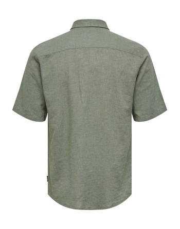 CAMISA LINO M/C 22009885 ONSCAIDEN LIFE SS SOLID LINEN BLEND NOOS