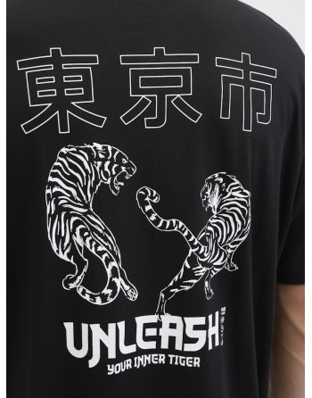 CAMISETA M/C UNLEASH YOUR INNER TIGER 12278533 JJMIKO TEE SS CREW NECK
