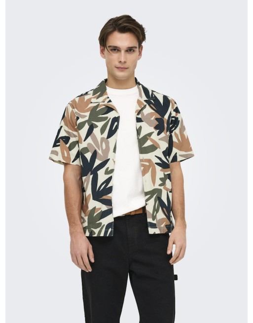 CAMISA M/C REGULAR ESTAMPADA 22033625 ONSSAVELI SS AOP SHIRT 0309
