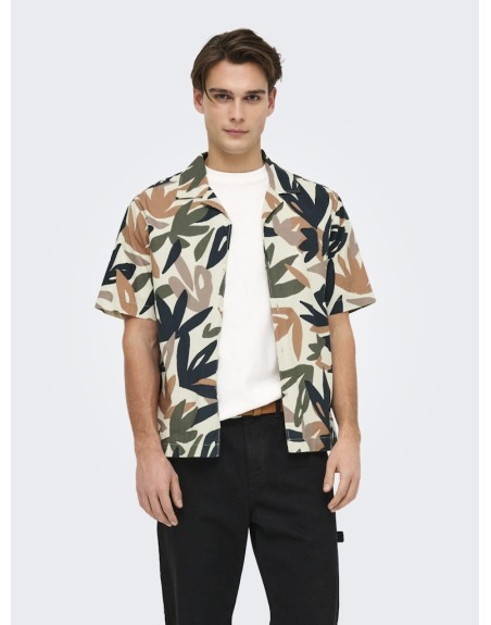 CAMISA M/C REGULAR ESTAMPADA 22033625 ONSSAVELI SS AOP SHIRT 0309