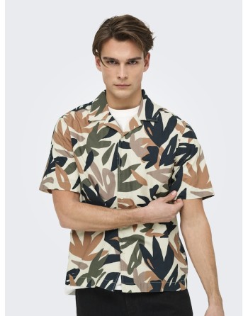 CAMISA M/C REGULAR ESTAMPADA 22033625 ONSSAVELI SS AOP SHIRT 0309