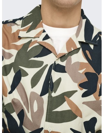 CAMISA M/C REGULAR ESTAMPADA 22033625 ONSSAVELI SS AOP SHIRT 0309