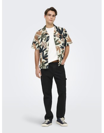 CAMISA M/C REGULAR ESTAMPADA 22033625 ONSSAVELI SS AOP SHIRT 0309