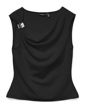 BLUSA CON DETALLE DORADO EN EL HOMBRO 10327500 VMALLISON SL WATERFALL TOP JRS GA