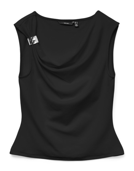 BLUSA CON DETALLE DORADO EN EL HOMBRO 10327500 VMALLISON SL WATERFALL TOP JRS GA