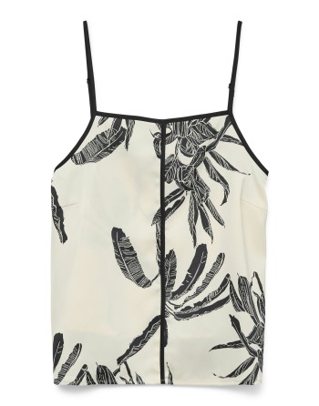 TOP TIRANTE FINO ESCOTE CUADRADO ESTAMPADO HOJAS 10331688 AWSAINT V-NECK STRAP TOP