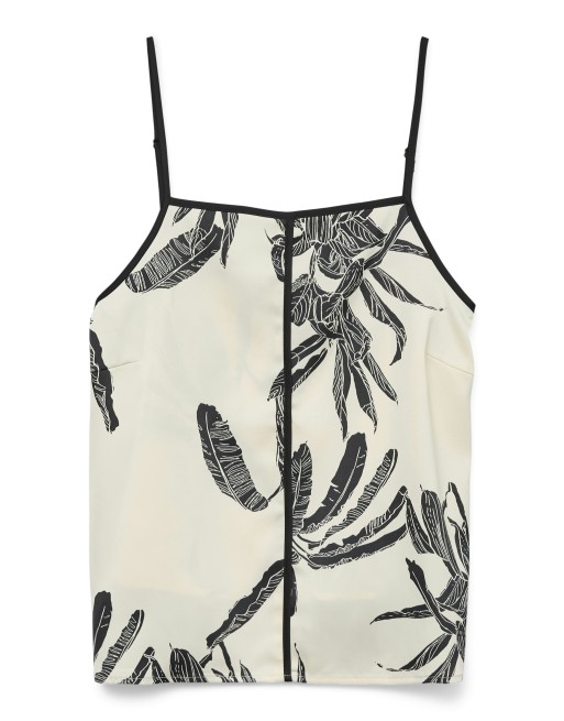 TOP TIRANTE FINO ESCOTE CUADRADO ESTAMPADO HOJAS 10331688 AWSAINT V-NECK STRAP TOP