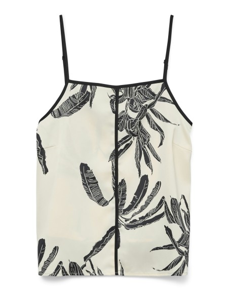 TOP TIRANTE FINO ESCOTE CUADRADO ESTAMPADO HOJAS 10331688 AWSAINT V-NECK STRAP TOP