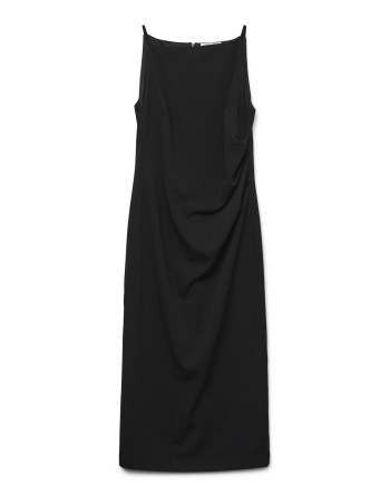 VESTIDO ENTALLADO SIN MANGAS CUELLO BARCO ABERTURA 10331674 