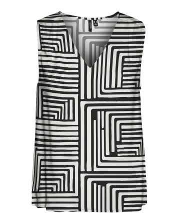 BLUSA SIN MANGAS CUELLO PICO 10301759 VMEASY JOY S/L V-NECK TOP WVN GA
