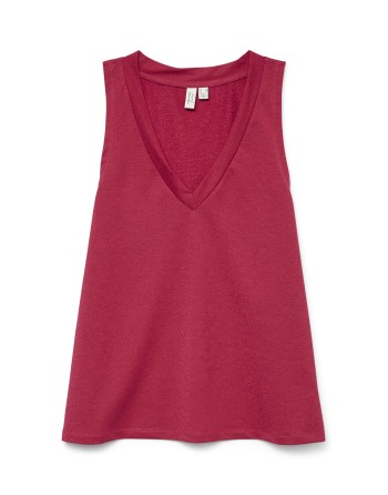 CAMISETA CUELLO V C/GLITTER 10330012 VMDERINA S/L V-NECK TOP JRS BTQ GA