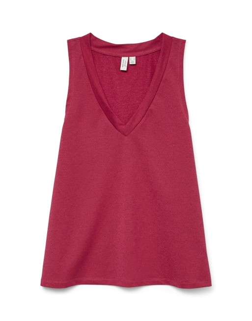 CAMISETA CUELLO V C/GLITTER 10330012 VMDERINA S/L V-NECK TOP JRS BTQ GA