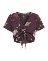 BLUSA AMARRE ABAJO 15264556 ONLKAYA LIFE LS RUCHING MESH TOP WVN