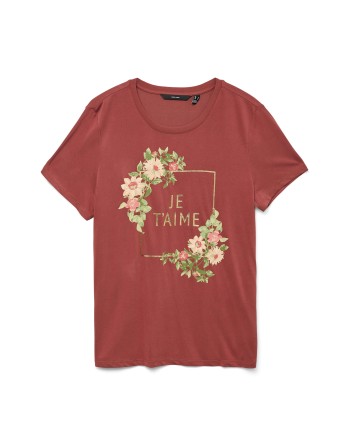 CAMISETA FLORES 10327137 VMSMILLA FRANCIS SS TOP BOX JRS GA SPE