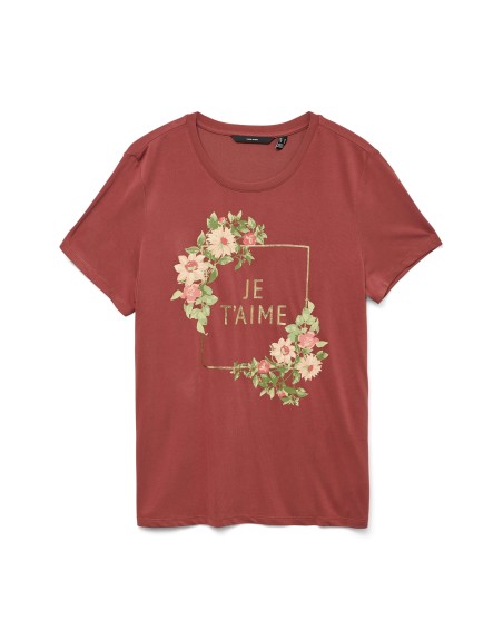 CAMISETA FLORES 10327137 VMSMILLA FRANCIS SS TOP BOX JRS GA SPE