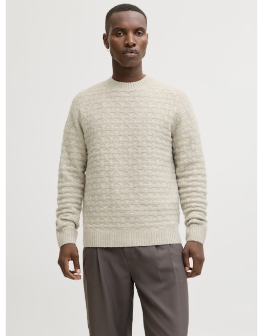 JERSEY CUELLO REDONDO ROMBOS 12286768 JPRBLASIMON STRUCTURE KNIT CREW NECK LN