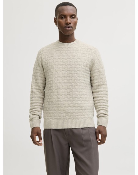 JERSEY CUELLO REDONDO ROMBOS 12286768 JPRBLASIMON STRUCTURE KNIT CREW NECK LN