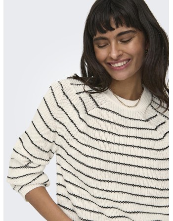JERSEY PUNTO DE RAYA 15285227 ONLBASE L/S O-NECK PULLOVER KNT NOOS