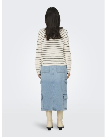 JERSEY PUNTO DE RAYA 15285227 ONLBASE L/S O-NECK PULLOVER KNT NOOS
